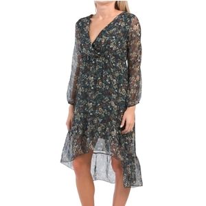 NWT Floral High Low Silk Blend Dress